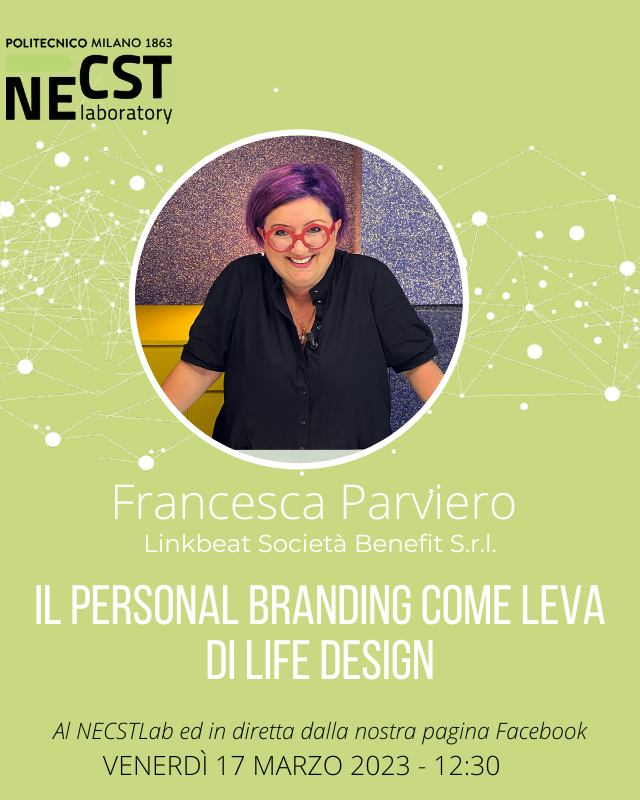 necstlaboratory's tweet image. Venerdì continuano i nostri #NECSTFridayTalk ed avremo con noi Francesca Parviero, che ci parlerà dell&apos;importanza di fare emergere il nostro personal brand. 
📌 Alle 12:30, dal vivo, su Facebook e su Zoom: tinyurl.com/NECSTFridayTal…
#NECSTLab