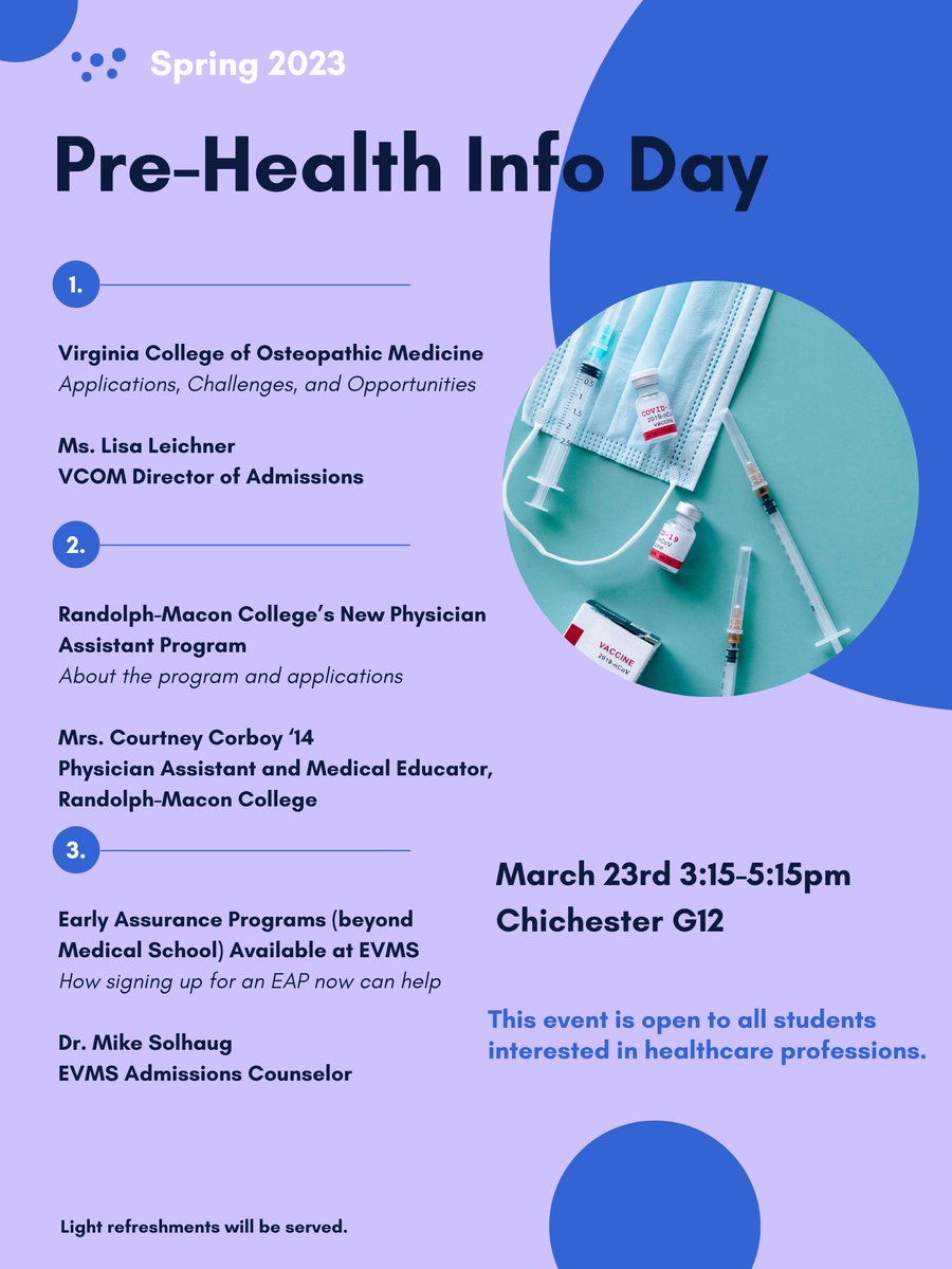 Longwood_BES's tweet photo. Save the date: March 23, 2023 at 3:15 pm --> 
Pre-Health Careers Information Day! Students are invited to attend to learn more about valuable opportunities in healthcare professions. Admissions Specialists will present info. and answer your questions. Don't miss it!! https://t.co/6130jgp3AO