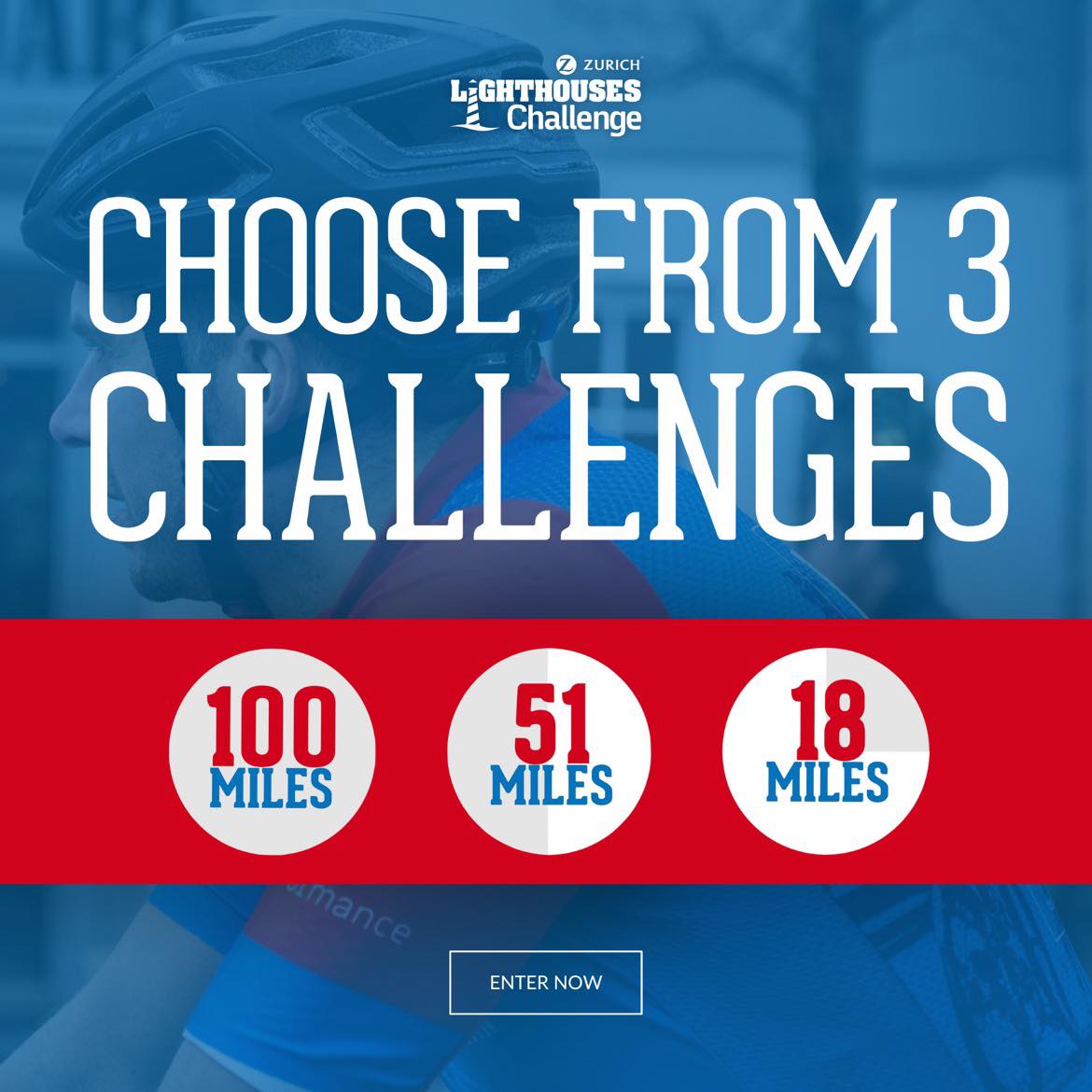 Shape the Zurich Lighthouses Challenge to suit you. Pick from three different courses, depending on the challenge you want to set yourself. Find out more at lighthouseschallenge.im