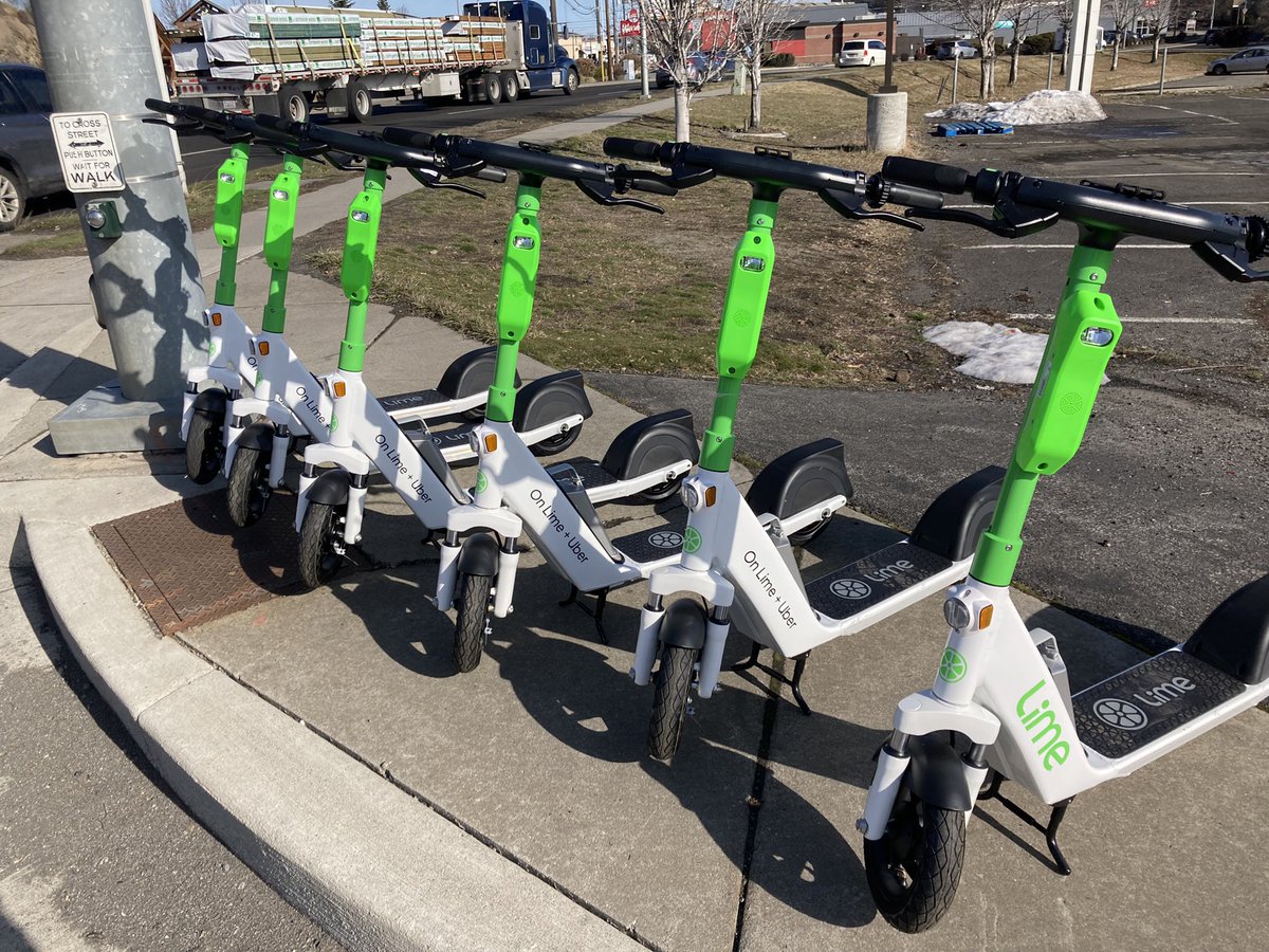 jeffchumphrey's tweet photo. Here’s a fun harbinger of spring. Spokane’s new and improved Lime scooters are back! https://t.co/rUyuyMwMNw