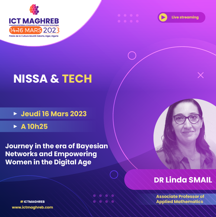 Nous sommes ravis de vous annoncer notre prochaine conférence intitulée "Les nouvelles technologies : un nouveau terrain professionnel à conquérir pour la femme Algérienne "