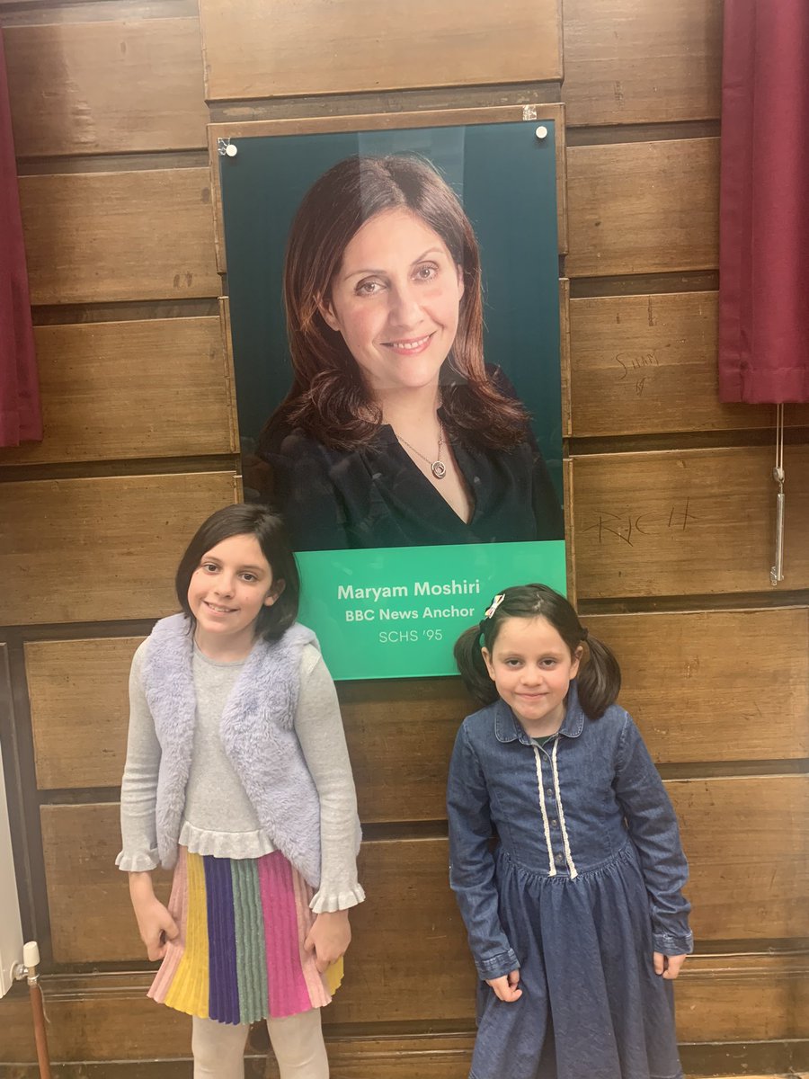Those who knew me when I was at @SCHSgdst will find this hilarious ! As a pupil I would never have imagined my girls standing in front of a huge photo of me in the main hall! I loved my time school and SCHS helped shape me into who I am today. @AlumnaeSCHS @GDST @GDSTAlumnae