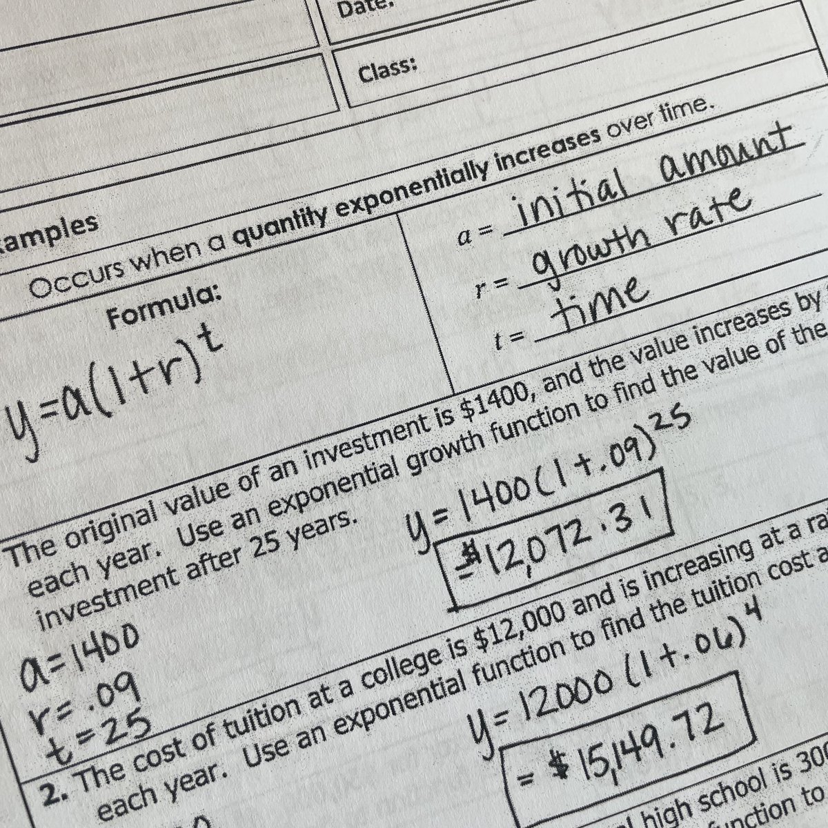 MsNarayanWHS's tweet image. Teaching my Algebra 1 students about how I use the exponential growth formula to see how much money I can save for my 2025 wedding… such a great way to talk about exponential and interest rates! #ITeachMath #Alg1Chat @AllThingsAlg @WHSGendron @Wilmington_math @herfirst100K
