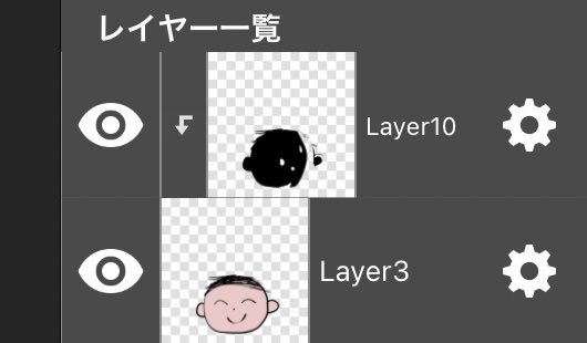 こちらが
オーバーレイとかいうやつで付けた影 