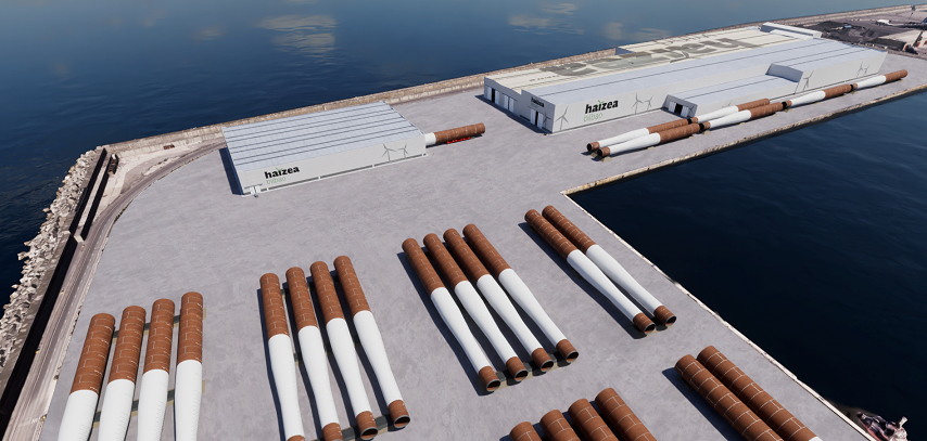 BilbaoPort's tweet photo. 🏭En esta nueva planta de @HaizeaWindGroup se fabricarán 50 monopilotes para @Iberdrola que servirán para soportar los #Aerogeneradores del #ParqueEólico marino East Anglia Three
💰La inversión de la ampliación superará los 150 millones de euros.
#BilbaoPort #HaizeaWind https://t.co/klySqS0GXd