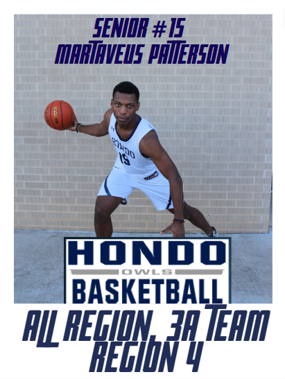 Congratulations to Hondo's own Senior #15 Martaveus Patterson for being named to the Region 4, 3A All Region Team.