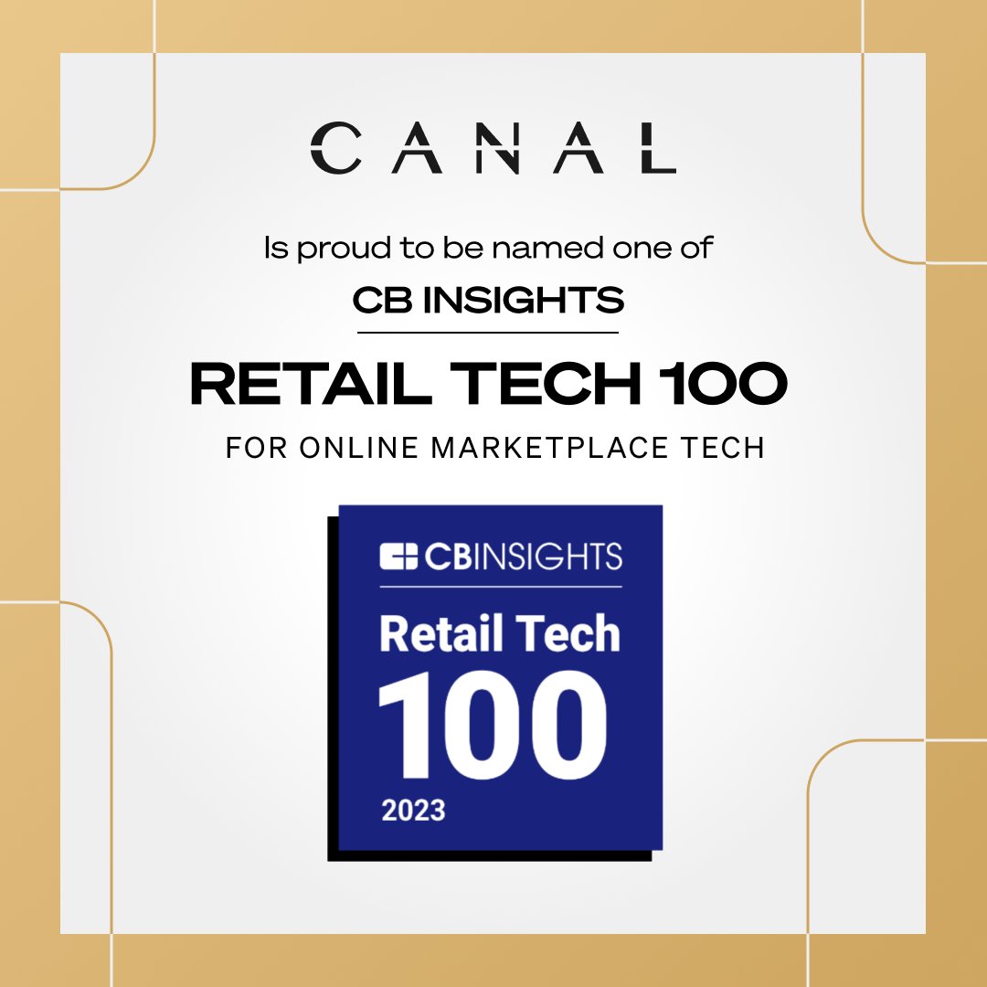 withcanal's tweet photo. (1/3) 
We're delighted that Canal has been recognized on @CBinsights 2023 Retail Tech 100! ⭐️🎉 https://t.co/7UnliKjtmw