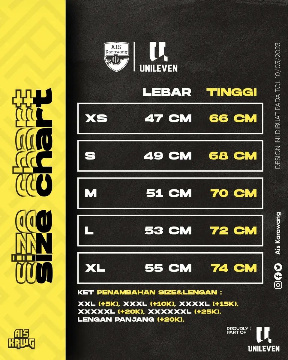 𝗗𝗲𝘁𝗮𝗶𝗹𝘀 𝗮𝗻𝗱 𝗦𝗶𝘇𝗲 𝗖𝗵𝗮𝗿𝘁

Cp : Only Whatsapp 
+62 856-1103-440 (Irhas)

#aiskrwg #arsenal #indonesia #supporter #karawang