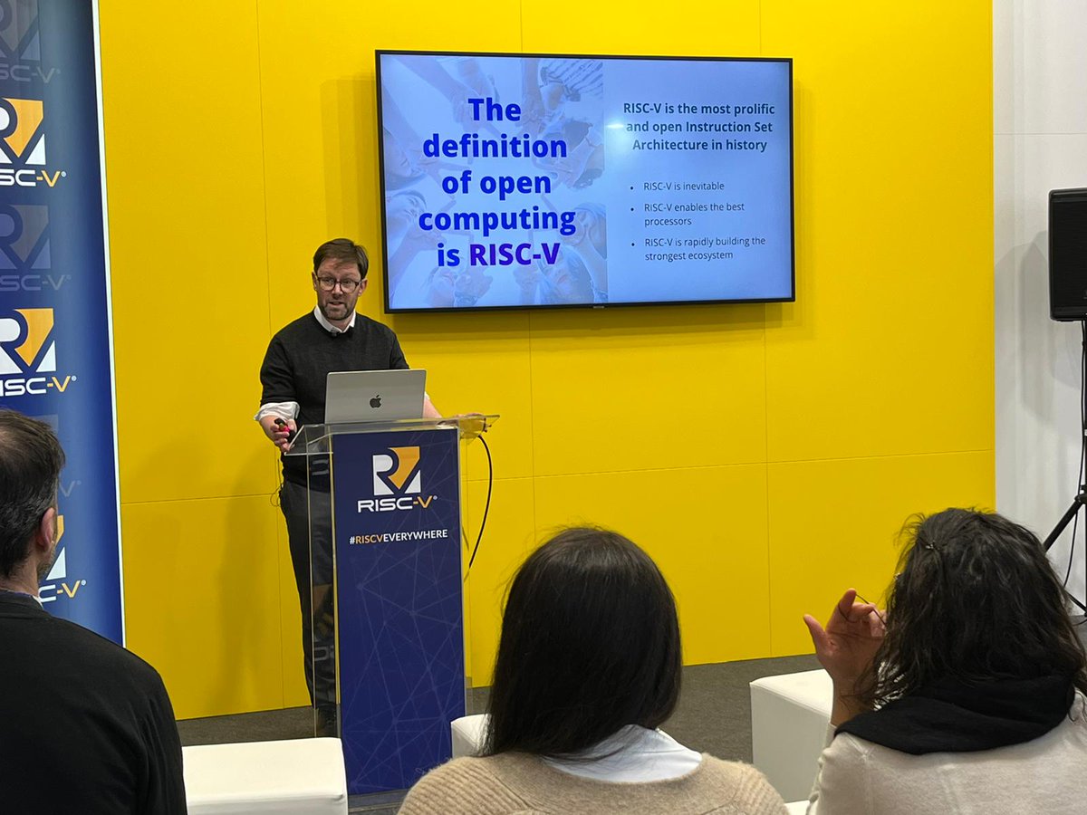 risc_v's tweet photo. Another great day at @embedded_world in the books! See everyone tomorrow for the last day of #ew2023. Be sure to visit us in Hall 4A, Stand 4A-620. #RISCVeverywhere https://t.co/JDCHMg72JY