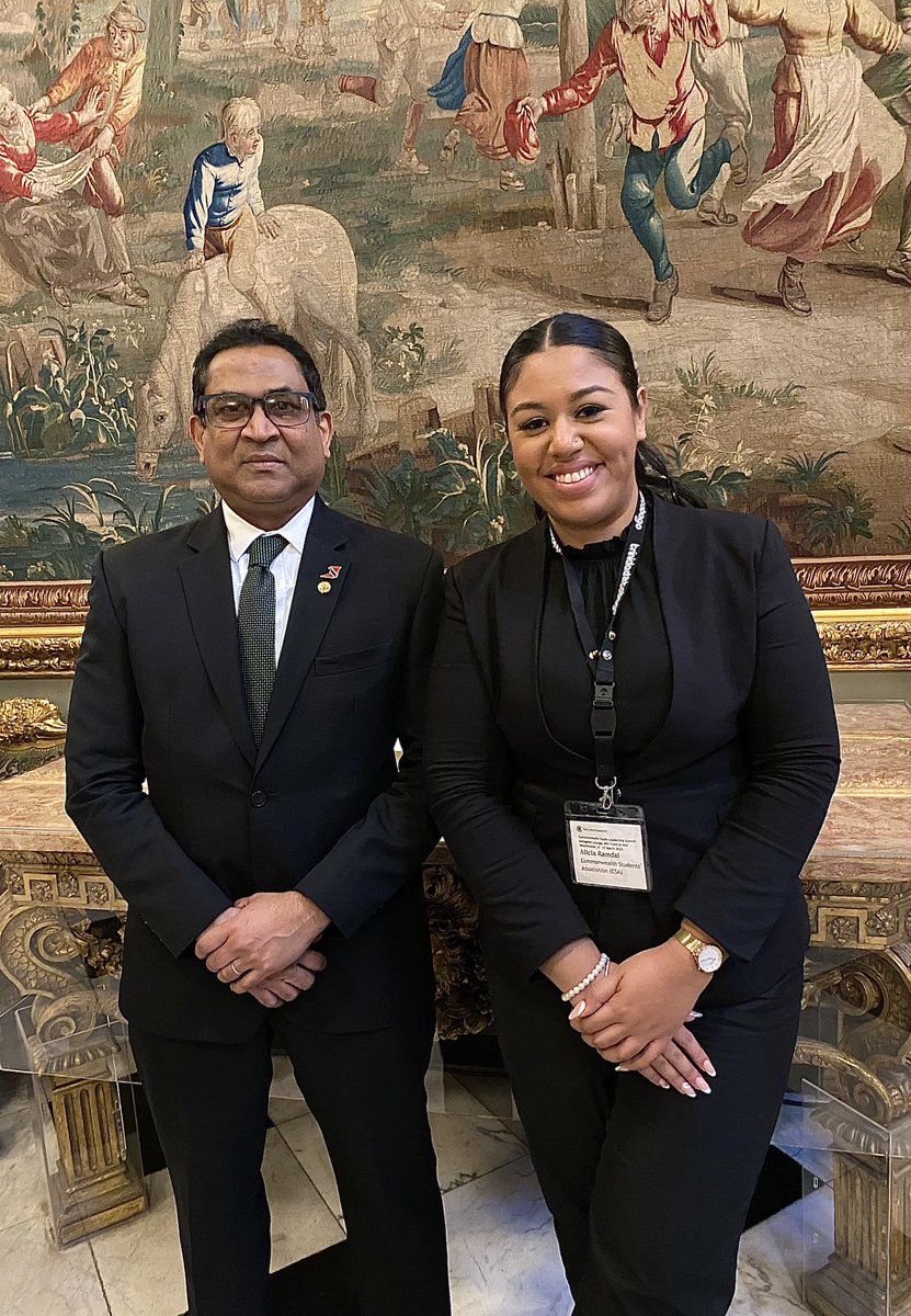 With Sen. the Hon. Dr. Amery Browne - Foreign Affairs Minister for T&T and HE Vishnu Dhanpaul - High Commissioner for T&T to the United Kingdom at the Dialogue between #Commonwealth Youth Leaders, Foreign Affairs Ministers & Commissioners.

#YearofYouth
#CommonwealthDay2023