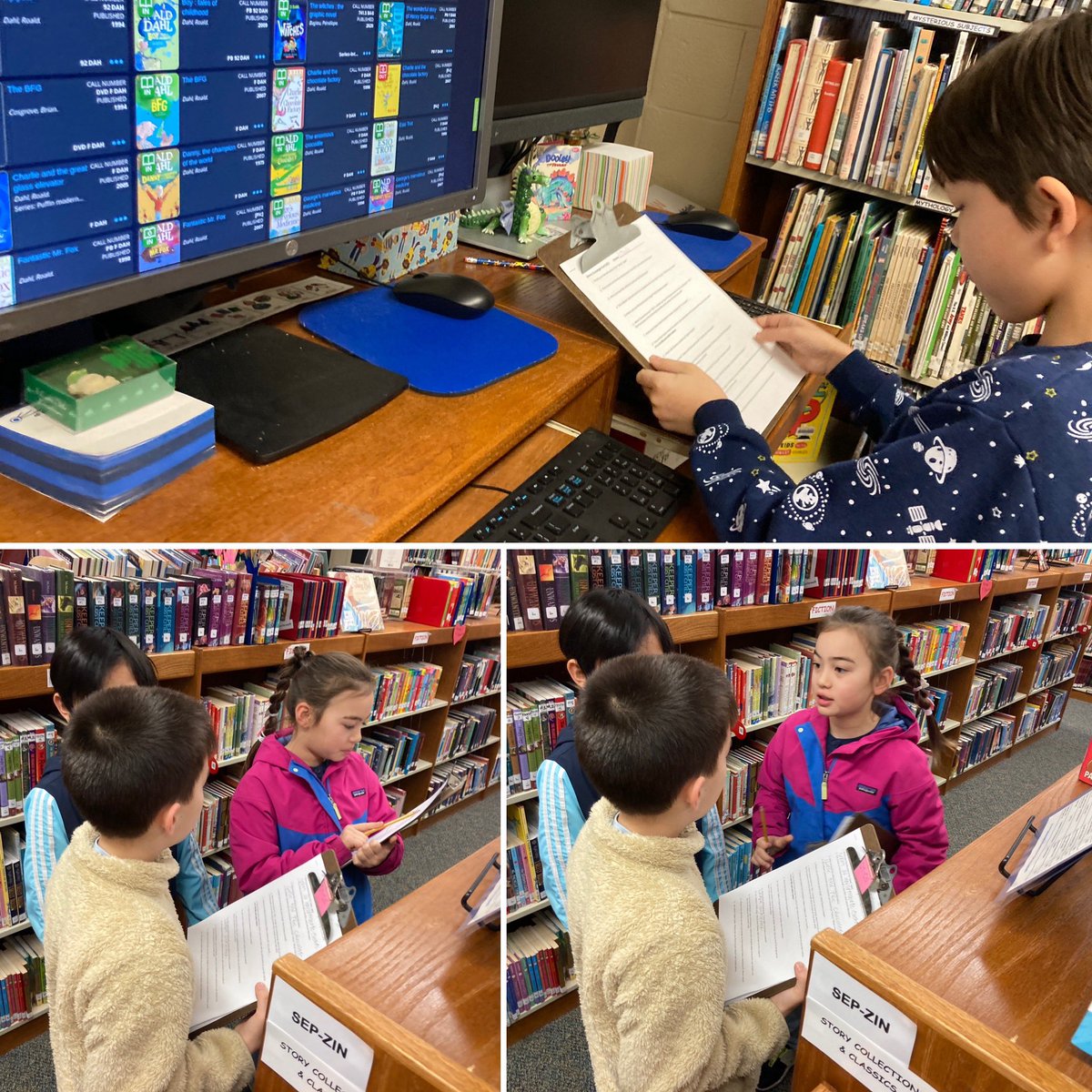 DooleySchool54's tweet photo. Some Library Club members started a library scavenger hunt today during club time. So fun! ππ
#LibraryRocks #ReadToLearn #WeAre54 #DooleyFamily https://t.co/YYuevZeicI