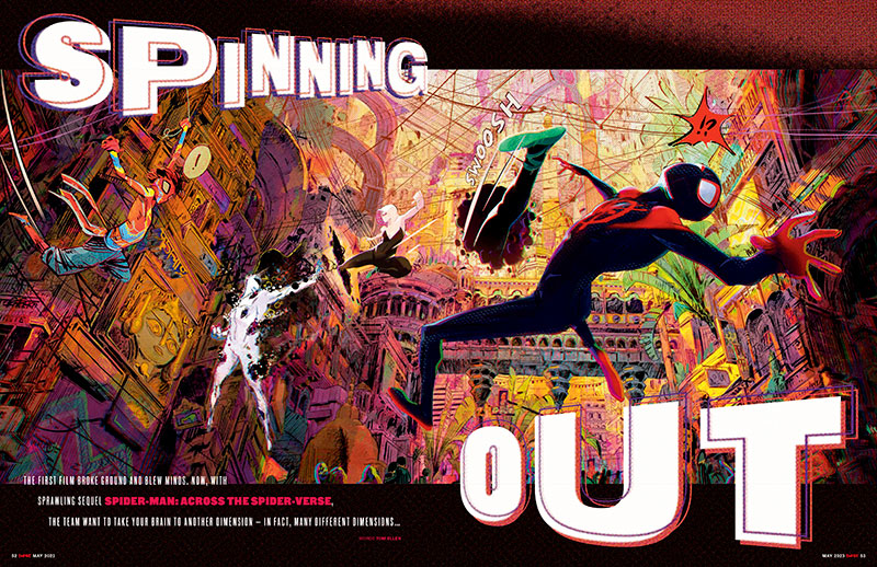 empiremagazine's tweet photo. Animation is about to go to the next level. Empire talks to the stars, directors, writers and producers of Across The #SpiderVerse about all what new worlds, retina-popping visuals and heroes to expect. Words @TomEllen7. Design @MikeCathro.

ORDER A COPY: https://t.co/XyBXb7SjKa https://t.co/sQteMRBNfl