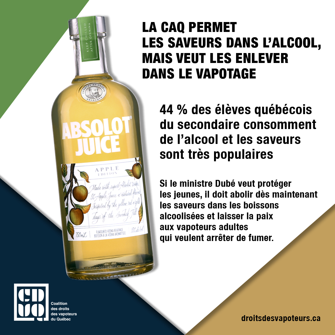 CDVQ4's tweet photo. Pour les adolescents, un carton de jus d'orange est aussi accessible qu'une boîte du shots au melon d'eau. Ça ne semble pas inquiéter le ministre @cdube_sante autant que les #saveurs de fruits pour le #vapotage.
#freetovape #polqc https://t.co/peN7PoDeLk