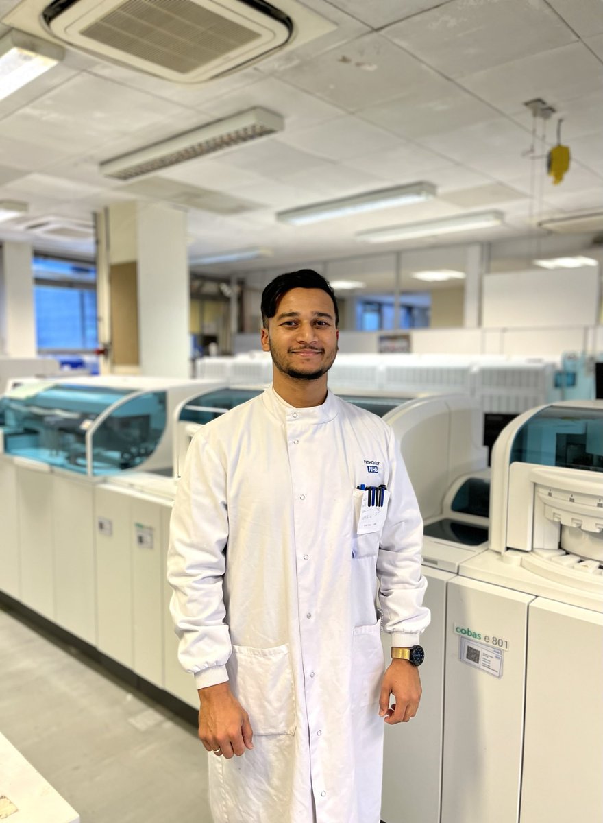 UHD_NHS's tweet photo. Maz is a specialist biomedical scientist in biochemistry ๐งช
โWe help the NHS by being able to run approx 2000 tests a day to help diagnose and treat patients ๐๐ป
#HealthcareScienceWeek #HCSW23 #TeamUHD #attheheartofhealthcare @ibmscience @NHSEngland https://t.co/2HojtjGj3x