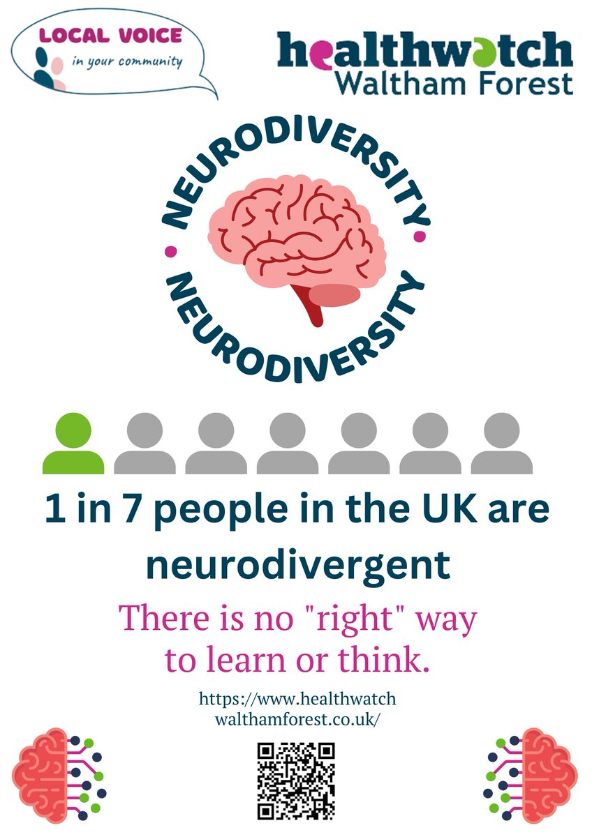 Did u know that 1 in 7 people in the UK are neurodiverse?  It's time to celebrate &amp; promote #neurodiversity! Join us in raising awareness &amp; understanding during #NeurodiversityWeek. Let's show support for neurodivergent individuals &amp; promote inclusivity for all. #inclusion