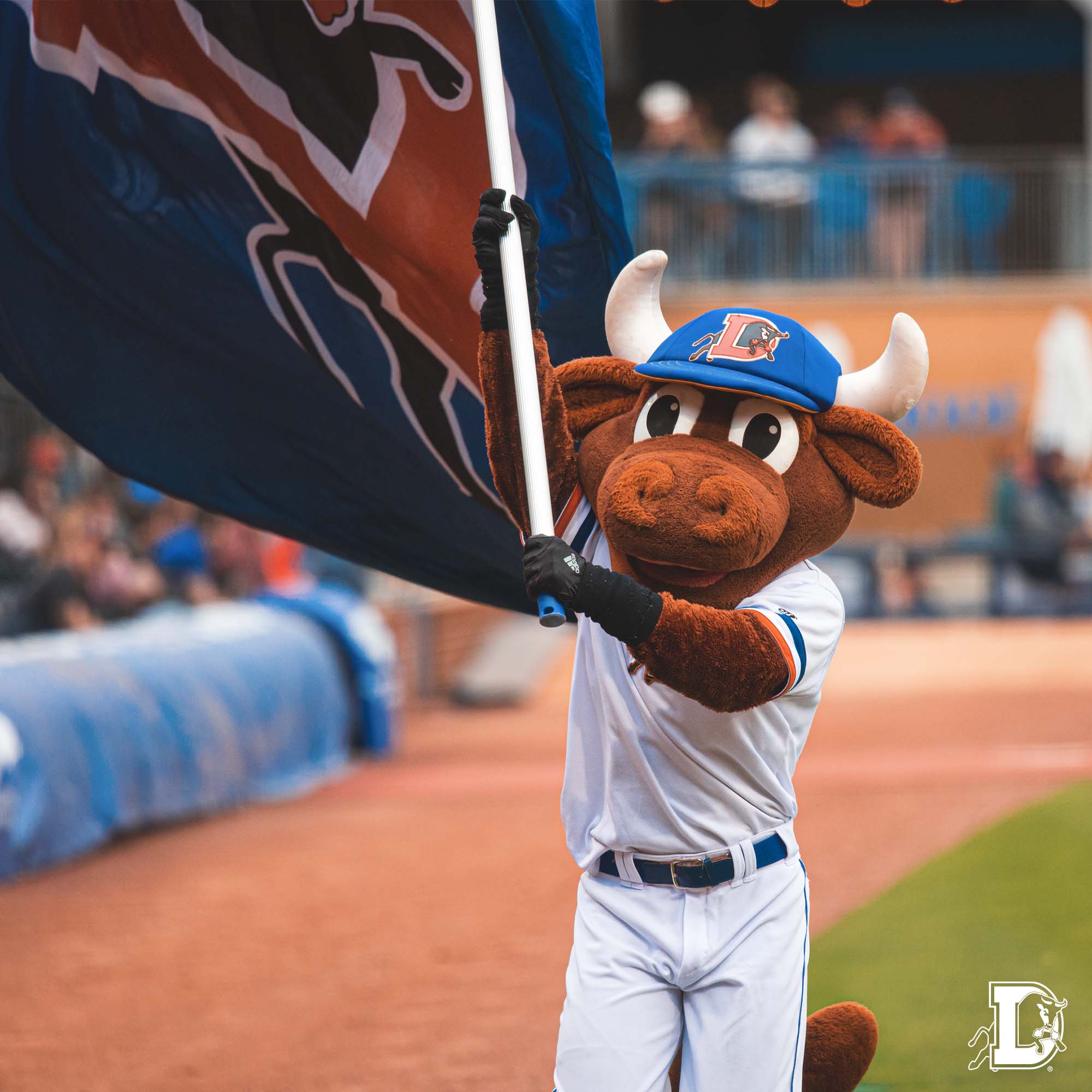 Durham Bulls mascot Wool E Bull