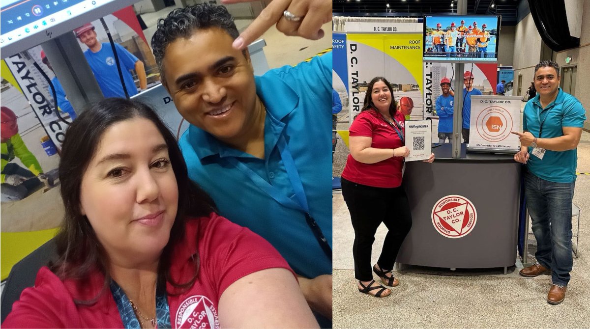 Christine and Juan are ready to talk roofing at the Central Valley <a href="/Facilities_Expo/">Facilities Expo</a> in Modesto, CA. You here too? Drop by exhibit space #516 and say hello!
