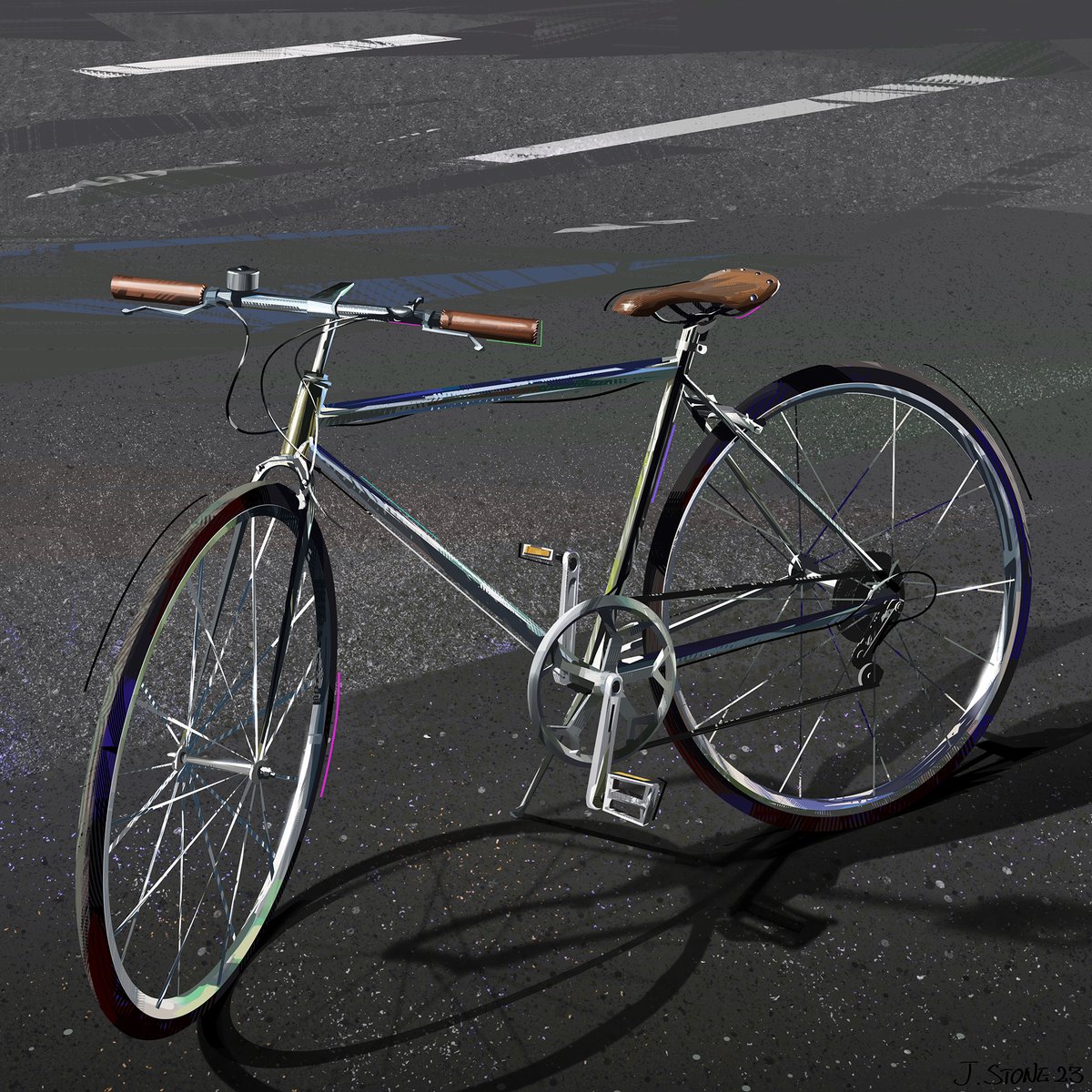 JohnStone2078's tweet photo. No-texture Speed-painting: a bicycle
This is a speed painting exercise in 3 hours during an online stream, mainly used no-pressure brushes. I have photo for reference.
Hope you enjoy it.
#speedpaint #painting #notexture #bicycle https://t.co/kVcyMbfXw7