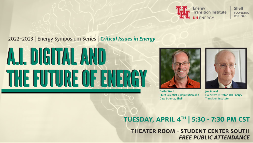 Join us April 4 for our latest symposium 'A.I. Digital and the Future of Energy' where we'll deep dive into the pivotal role a.i. can play in the energy transition. Networking opportunities will be available, and food will be provided for attendees. MORE: eventbrite.com/e/ai-digital-a…