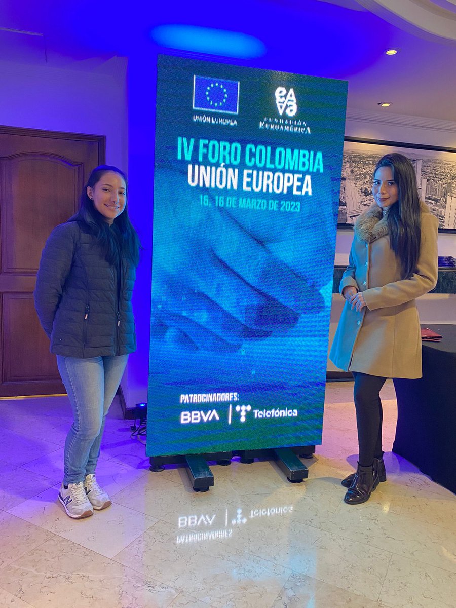 LuzRoCorredor's tweet photo. Muy orgullosa de los estudiantes de Neg Int y economía de la @F_UAMERICA que participan como invitados al IV Foro Unión Europea -Colombia, organizado por @FEuroamerica. @UEenColombia @VaneVieraG @vestager @tridave_r @danilr2107 @MarioPosada2020 @lujapo58 @eduranb @alexpyme https://t.co/pzmeUifc3w