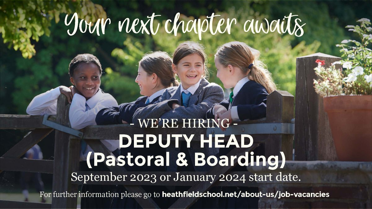 For further information, please click here heathfieldschool.net/about-us/job-v… #jobs #independentschools #ascot #iloveboarding #boardingschools #ascotmatters