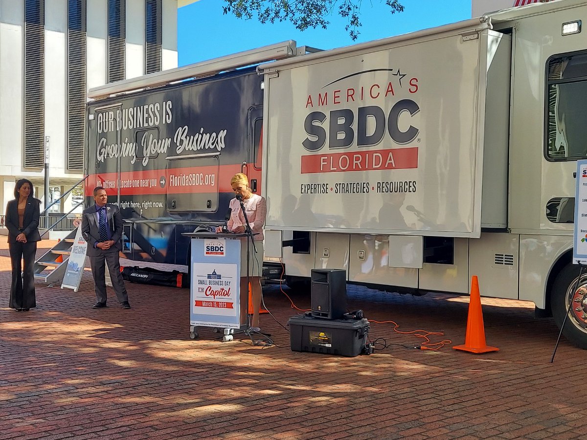 usfsbdc's tweet photo. We're happy to be at the #Capitol today as we continue highlighting the importance of small businesses to our legislative officials. 

Bonus: take a look at the @FloridaSBDCN mobile assistance center (MAC) which was deployed to help small businesses recover from Hurricane Ian. https://t.co/XLOy7AHTQr