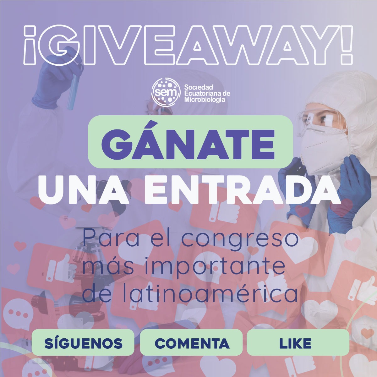 ➡️ Síguenos en nuestras redes
➡️ Dale like y Comparte este post en tus historias
➡️ Etiqueta a 3 amigos en los comentarios
Adquiere tus entradas en
…ociedadecuatorianademicrobiologia.org
#microbiologia #microbiology #biology #science #microbiologist #laboratory #laboratorio #biologia #bacteria