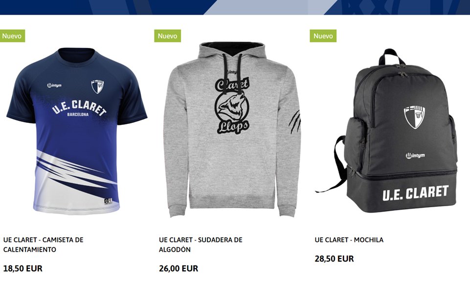 🔵⚪ Ens complau informar que <a href="/Wintym__bcn/">Wintym</a>  serà a partir d’ara el nostre proveïdor d’equipacions i marxandatge i que ja ha habilitat una secció online al seu web des de la qual adquirir les peces del Bàsquet Claret que ja estan disponibles. 

👉🏻Més info: basquetclaret.cat/wintym-nou-pro…