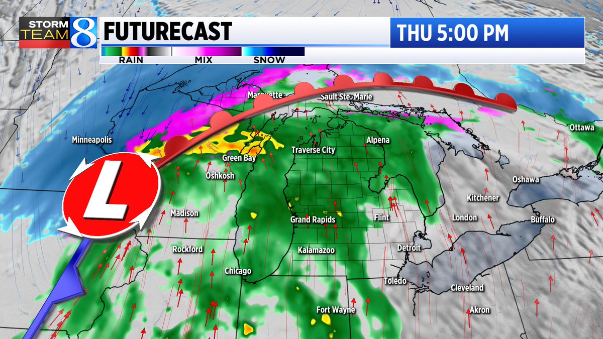 matthewkirkwood's tweet photo. First rain then snow. After 0.50-0.75" of rain later Thursday-Thurs. night we'l transition to a winter mode late Friday and Saturday.
#wmiw #miwx https://t.co/MIPKGZ6wro