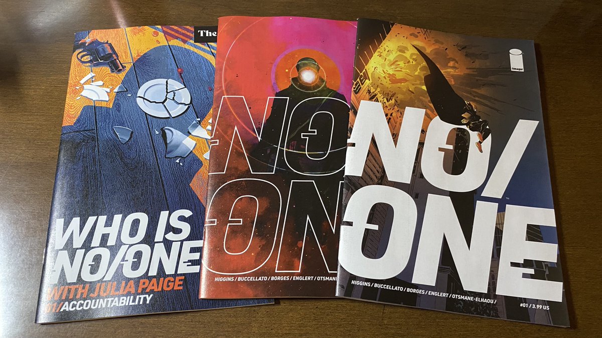 Couldn’t decide which cover to get. So I got three. Rad start to an awesome looking series! #WhoIsNoOne #MassiveVerse