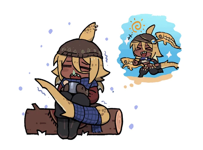 Desert Shark-chan legit thought that snow would be the same as sand, just slightly cooler.  