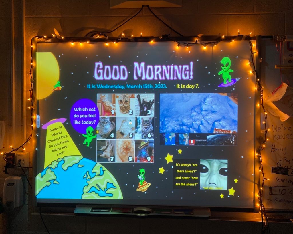 MissSnow709's tweet photo. One of my favourite parts of this internship has been sharing my interests with the kids through our morning meetings. Today we watched the livestream of Earth from the ISS! It’s been awesome sharing my love of space with them! 🌎🔭🛰️ https://t.co/E2J7QRJuI2