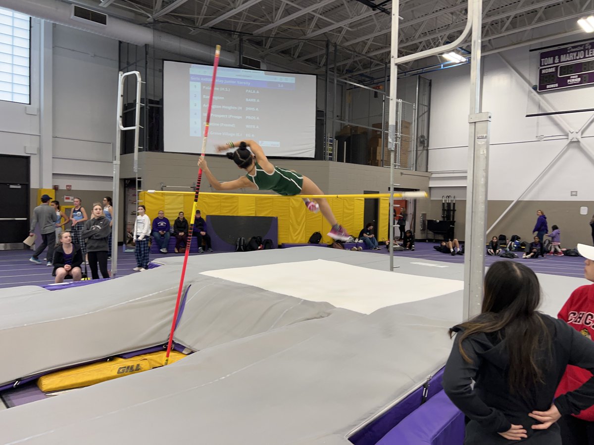 Angel with a strong take off in the pole vault at the Shannon McNamara MSL JV Invite