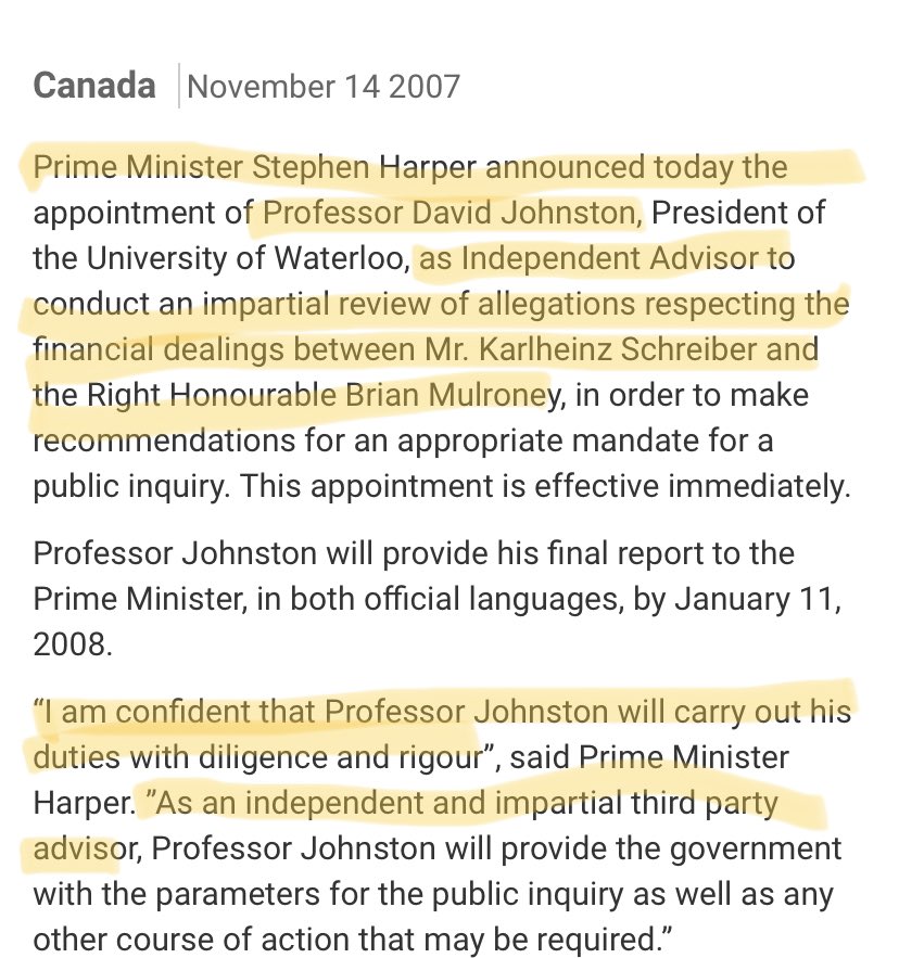 BeachLoverOnt's tweet photo. @Jenni_Byrne But he was he was fine for Stephen Harper when he appointed Johnson to head the inquiry into the Mulroney-Schreiber controversy? 🤔
#cdnpoli #AlwaysComplaining https://t.co/PP85FnCrnM