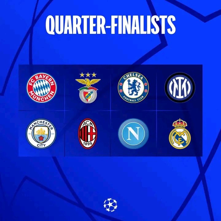 SamuelAsikpo2's tweet photo. Teams on the quarter finals of the @ChampionsLeague https://t.co/CKAzWeJ0iW