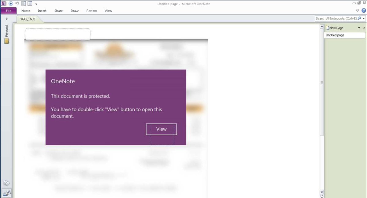2023/3/16(木)
6:15頃より #Emotet E4が、7時頃よりE5がメール送信活動を再開しました。
添付ファイルが.one形式に変化しています。
画像をダブルクリックすると含まれるスクリプトが実行されて感染してしまいます。

E4
tria.ge/230315-19mb1af…

E5
tria.ge/230315-2bb9tah…