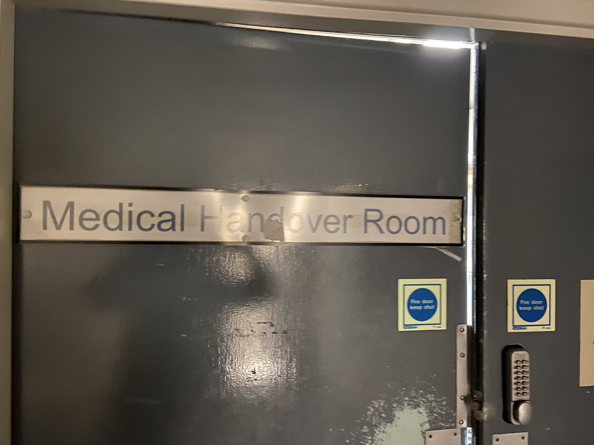 The consultants, SAS docs and ACPs behind this door and their Surgical/Paeds/O&amp;G colleagues round the corner are absolute stars. Not a single moan about their 3rd night on call - just quietly getting on with keeping patients safe <a href="/WHHNHS/">WHH 🏥</a> - honoured to be here with them tonight.