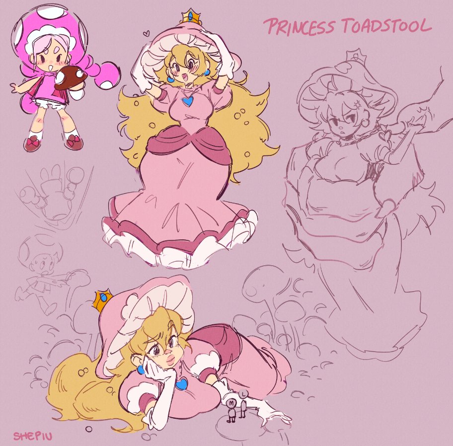 princess toadstool doodles