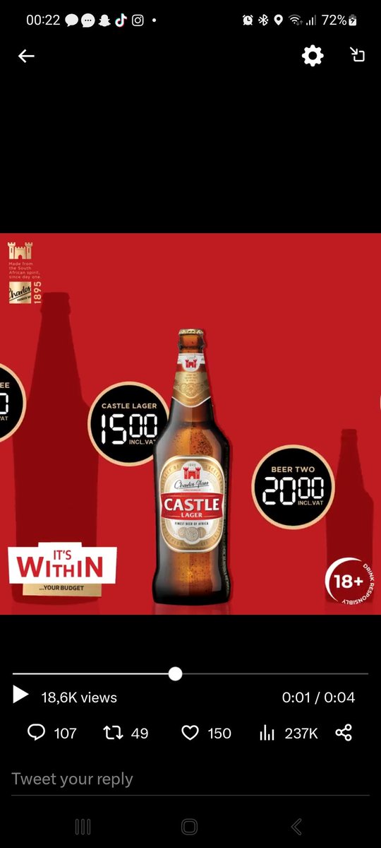 hunnybny's tweet photo. @CastleLagerSA #ItsWithin #SmartChoice  @CastleLagerSA https://t.co/odIdso9rXA