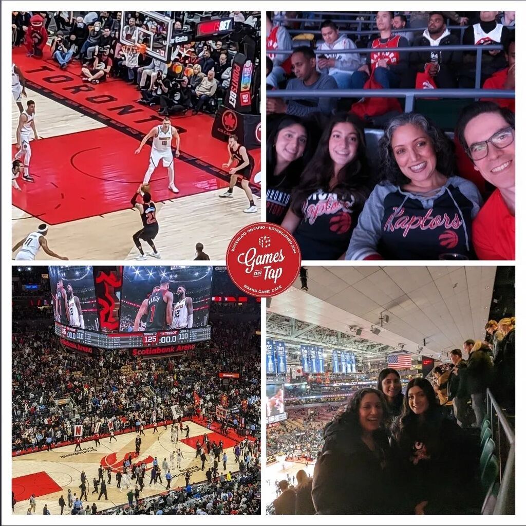 Closed on Tuesdays finally lined up with a Raptors game for Jeanette and I. We took our nieces to watch them best the best team in the west. Some much needed R&amp;R with great company. 

#raptors #tuesday #waterlooregion #toronto #boardgamecafe instagr.am/p/Cp0yqi8AD5j/