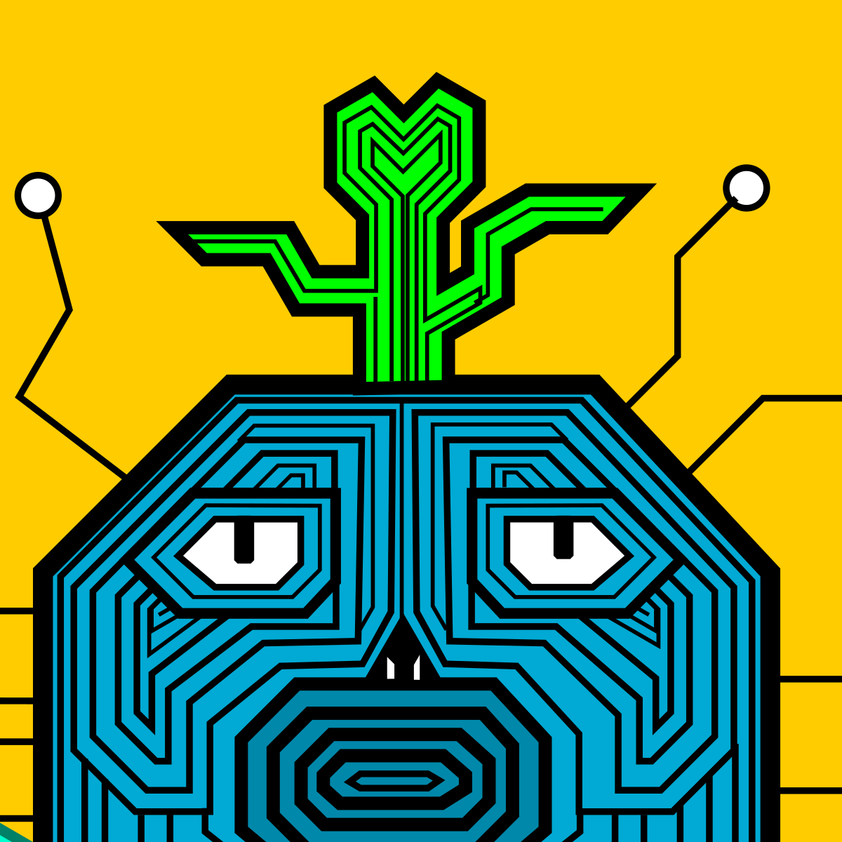 chr5art's tweet photo. Are you ready for the launch of my new Werobots collection? What would you think if you suddenly had a plant growing out of your head? #nftdrop #nftcommunity #openedition #formfuction #solana #ethereum #werobots  https://t.co/7uJEge6lyF https://t.co/CVa10e0c2i