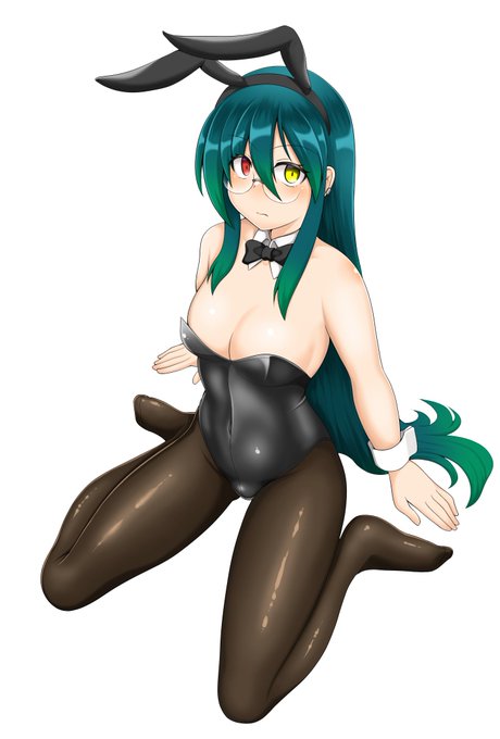 バニーガール眼鏡描きました 