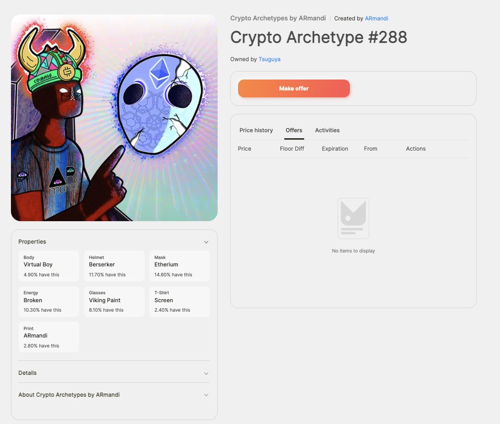 ArmandiElaion's tweet photo. I am thrilled to have created a custom physical piece  #288 Crypto Archetype for @tsuguya_cryptofrom Japan, who now owns a piece of my limited edition collection with a verified NFT certificate. Thank you Tsuguya , for supporting my vision of merging creativity and symbolism in the world of Web3 and crypto.
@mooarofficial @bnBeth_solvax @Stepnofficial @Ziricote521 @STEP_iN_CRYPTO #gmt