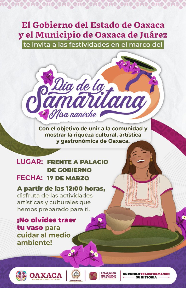 CentralQNoticia's tweet photo. ♥️#Oaxaca es la única ciudad que regala agua en el día de la #Samaritana. Aquí te compartimos los lugares en donde se estará llevando a cabo está hermosa tradición.

#CentralQNoticias  #Noticias #Oaxaca
https://t.co/Fc7a4Z2txP https://t.co/0KlWhIHKk5