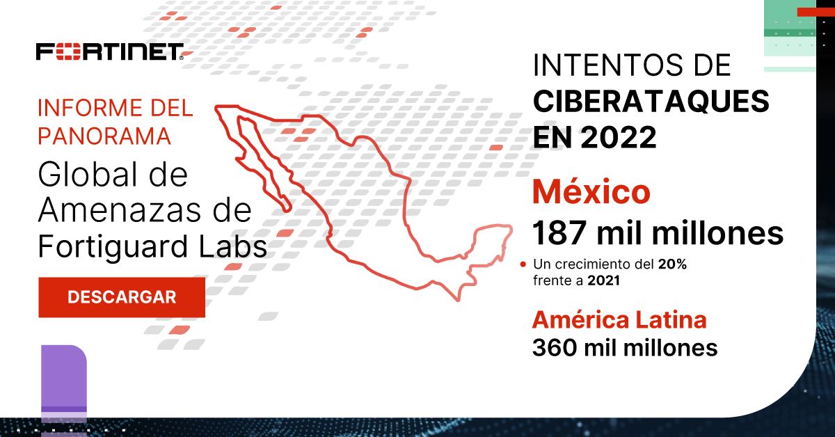 omolinaf's tweet photo. ¿Sabías que México recibió 187 mil millones de intentos de ciberataques en 2022? 🚨⚠️

El reporte de inteligencia de amenazas de #FortiGuardLabs 2022 reportó un crecimiento del 20% frente a 2021 🤯

👉 Encuentra más datos aquí: https://t.co/GJ2idBMNlT https://t.co/guANxVpaxW
