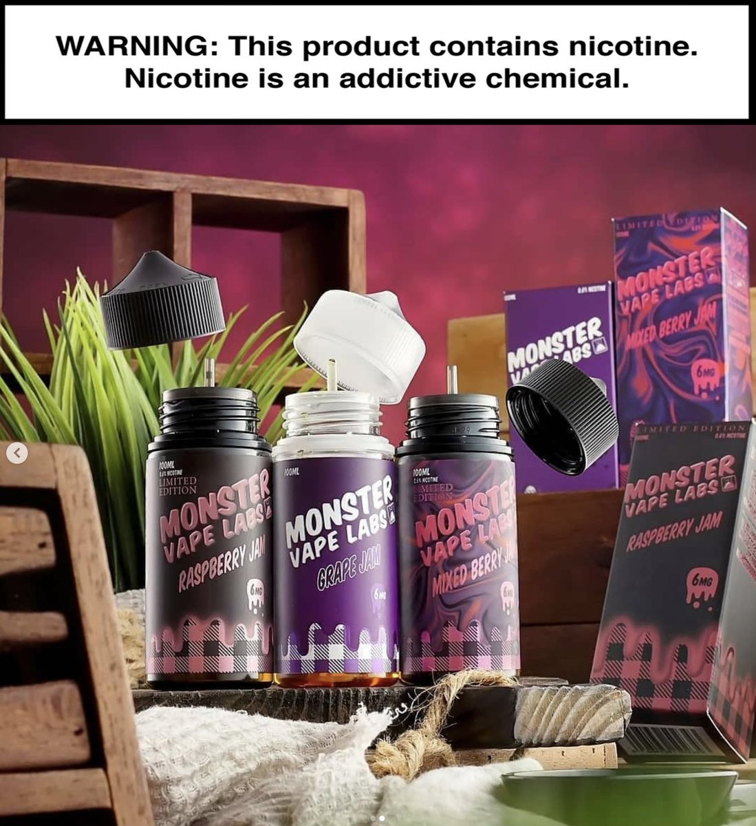 Jam Monster Mixed Berry is available at CSVAPE.COM!

#CsVape #VapePorn #VapeLyfe #CoilPorn #VGOD #Vappix #VapeSociety #VapeLove #VapeFriends #Vape4You #QuitSmoke #Vape #Vapor #CaliVapers #TrickLyfe #Epic #VapeCommunity #CloudScapeVape