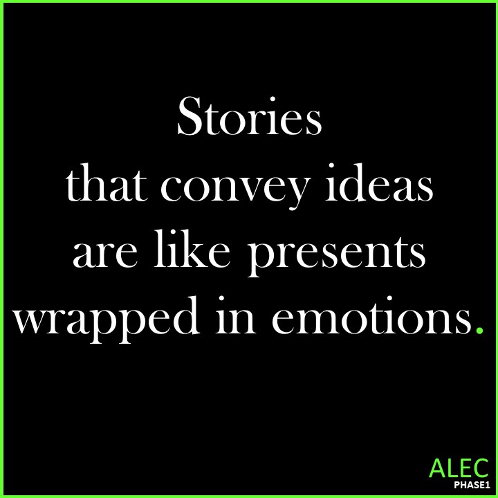 AlecPhase1's tweet image. Stories that convey ideas
are like presents wrapped in emotions.

#storyPlot #emotionalStory #storyTeller