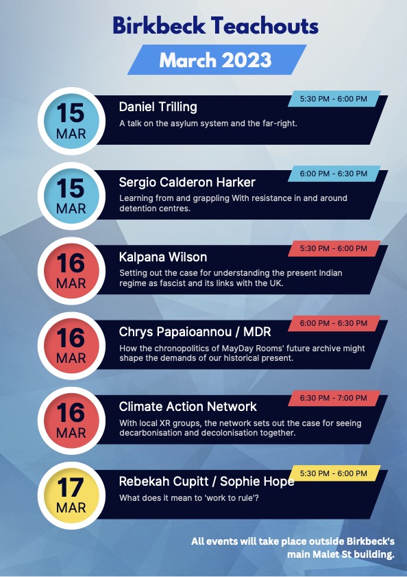 Writing a teach-out is hard. Kudos to the lecturers who basically do this for a living. Tomorrow 6.30pm I’ll be speaking about why universities should tackle decarbonisation &amp; decolonisation together as an existential priority <a href="/BirkbeckUCU/">Birkbeck UCU</a> <a href="/DivestBirkbeck/">Birkbeck Climate Action Network</a>