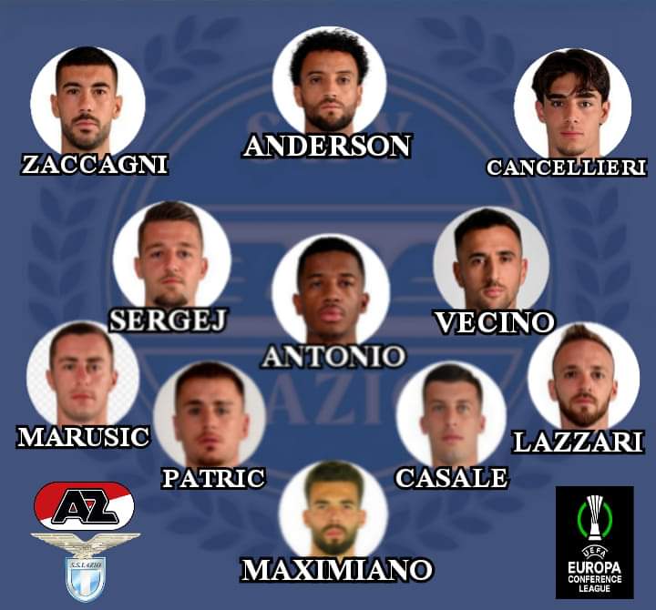 📋 | التشكيلة المحتملة لمباراة الغد بين AZ Alkmaar Vs S.S. Lazio 
🦅
#لاتسيو #لاتسيالي
#SerieA #Lazio #sslazio #yallerslazio #forzalazio #laziostyle #curvanordlazio