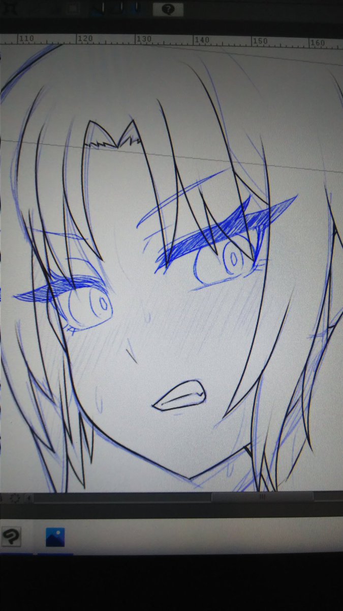 嫌そうに耐えてる表情にしたいのに眼が違うかな…?と思ったので変更してみた 